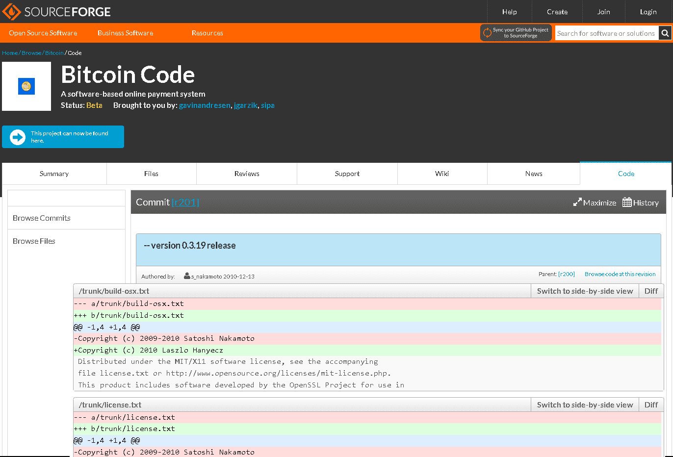 Mise ÃƒÂ  jour du code Bitcoin